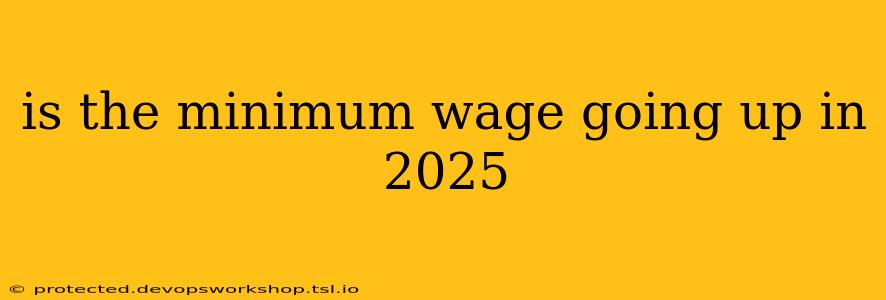 is the minimum wage going up in 2025