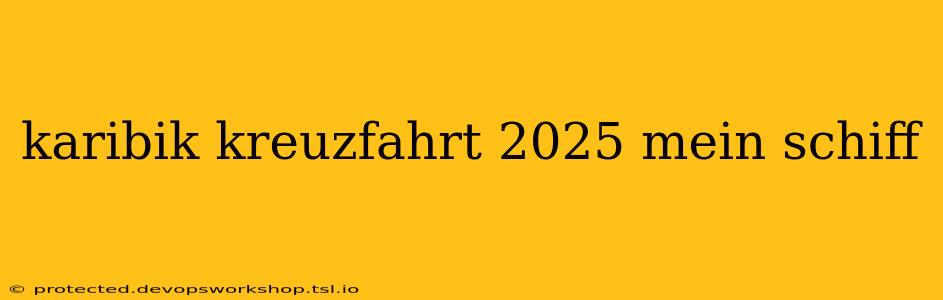 karibik kreuzfahrt 2025 mein schiff