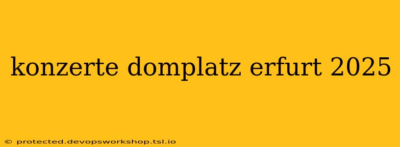 konzerte domplatz erfurt 2025