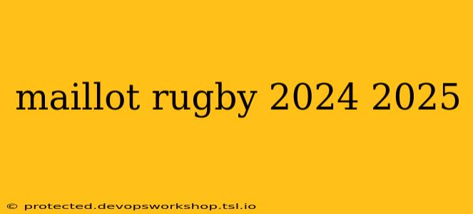 maillot rugby 2024 2025