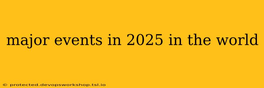 major events in 2025 in the world