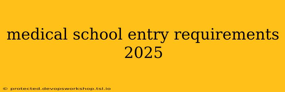 medical school entry requirements 2025