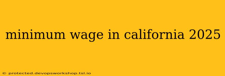 minimum wage in california 2025