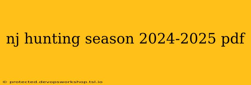 nj hunting season 2024-2025 pdf