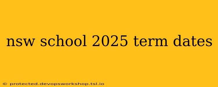 nsw school 2025 term dates