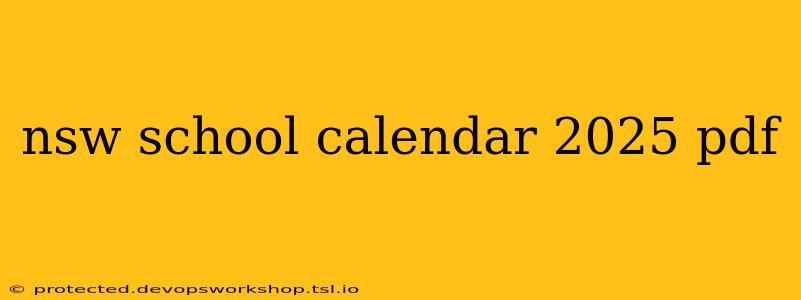 nsw school calendar 2025 pdf