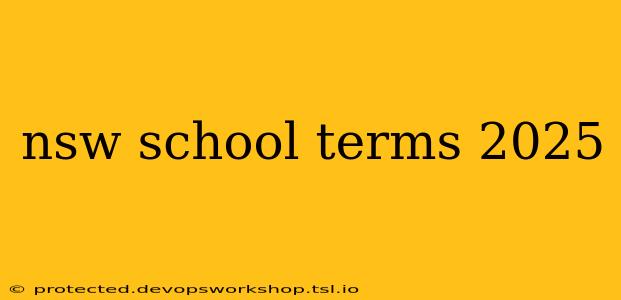 nsw school terms 2025