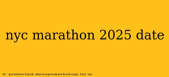 nyc marathon 2025 date