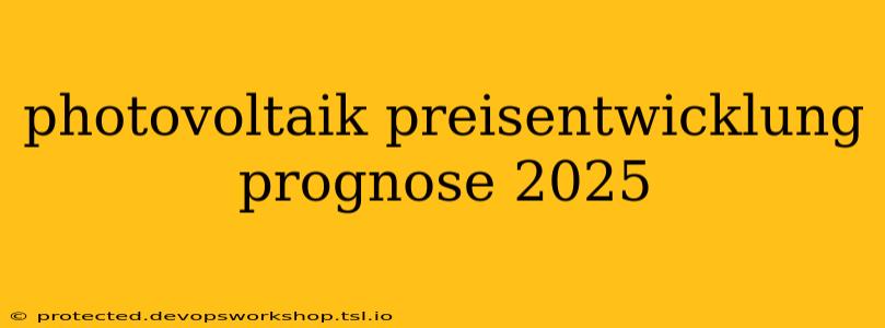 photovoltaik preisentwicklung prognose 2025