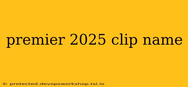 premier 2025 clip name