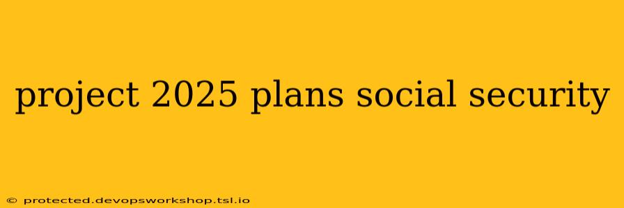 project 2025 plans social security