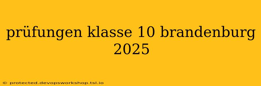 prüfungen klasse 10 brandenburg 2025