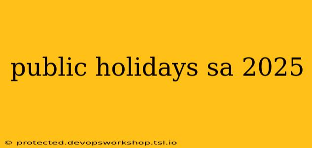 public holidays sa 2025