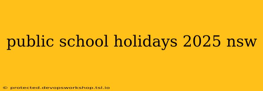 public school holidays 2025 nsw