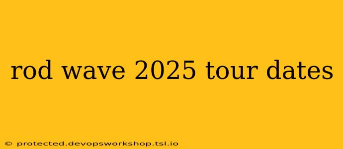 rod wave 2025 tour dates