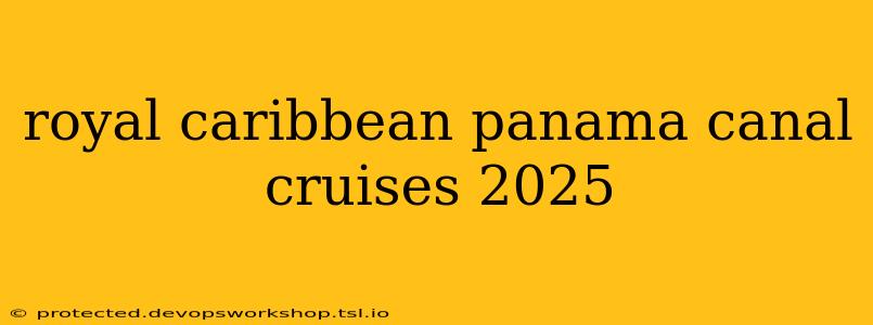 royal caribbean panama canal cruises 2025