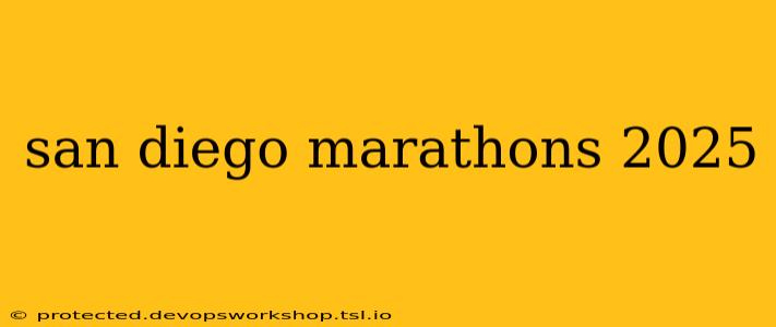 san diego marathons 2025