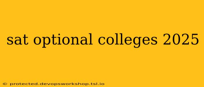 sat optional colleges 2025