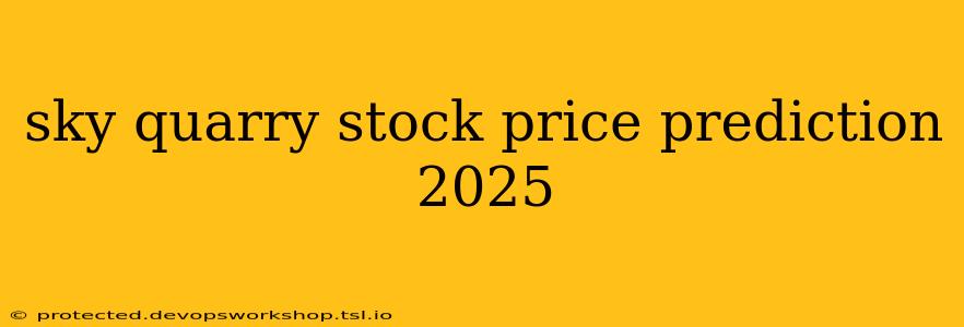 sky quarry stock price prediction 2025