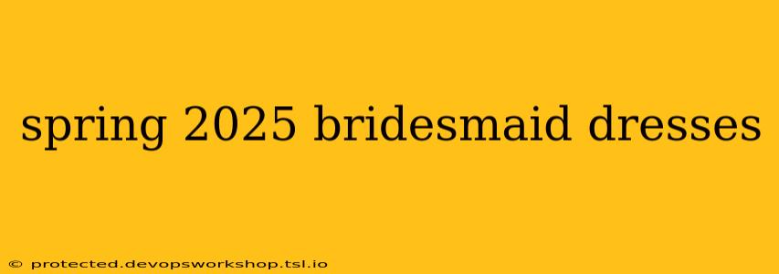 spring 2025 bridesmaid dresses