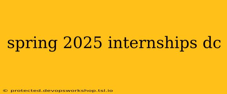 spring 2025 internships dc