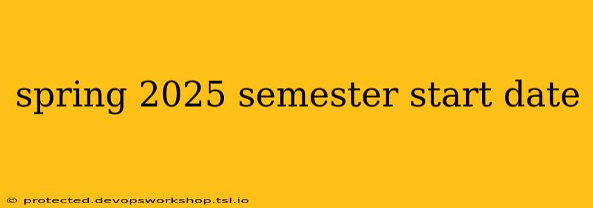 spring 2025 semester start date