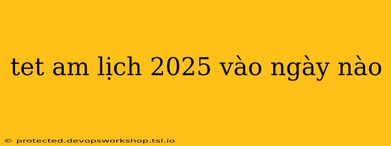 tet am lịch 2025 vào ngày nào