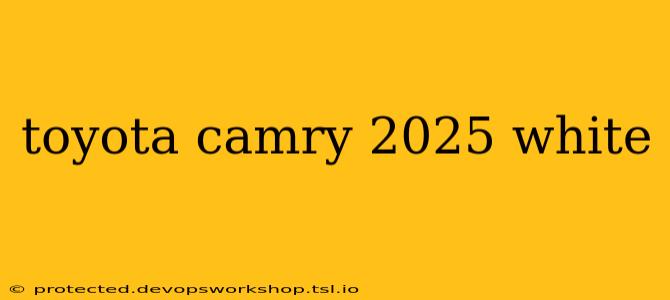 toyota camry 2025 white