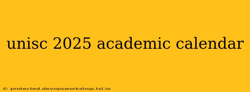 unisc 2025 academic calendar