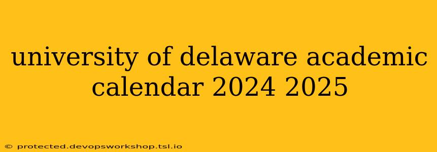 university of delaware academic calendar 2024 2025