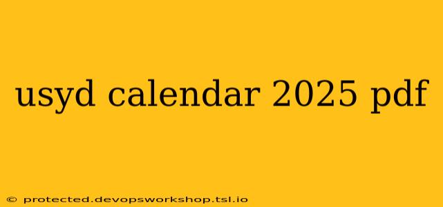 usyd calendar 2025 pdf