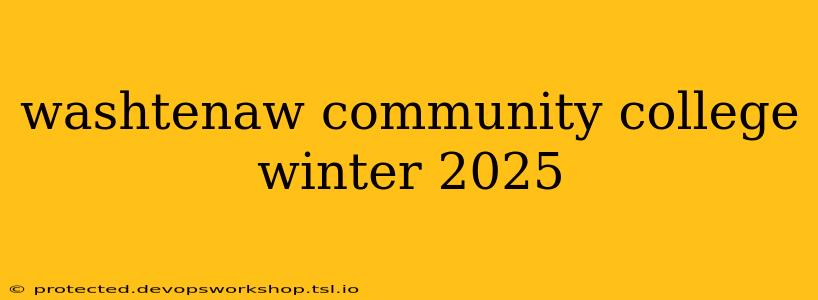 washtenaw community college winter 2025