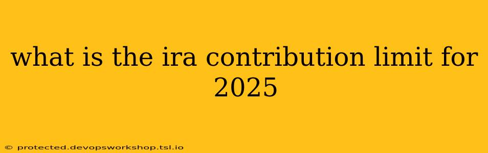 what is the ira contribution limit for 2025