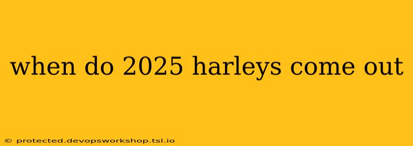 when do 2025 harleys come out