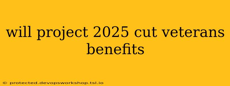 will project 2025 cut veterans benefits