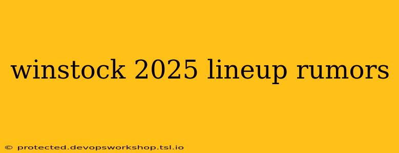 winstock 2025 lineup rumors