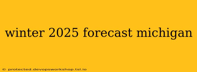 winter 2025 forecast michigan