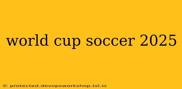 world cup soccer 2025